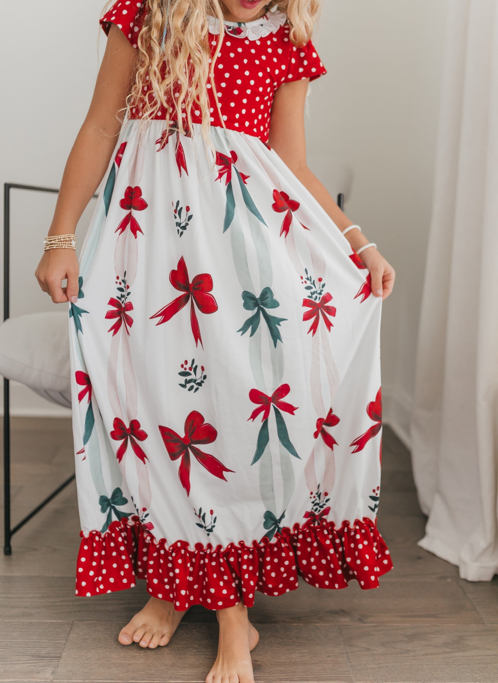 Christmas Bow Lounge Gown